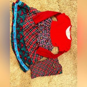 Matilda Jane Christmas dress with leggings size 6 girls